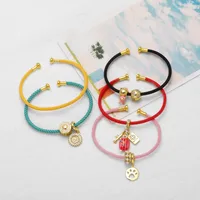 Modern Style Simple Style C Shape Rope Copper 18K Gold Plated Unisex Bangle main image 6