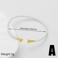 Modern Style Simple Style C Shape Rope Copper 18K Gold Plated Unisex Bangle sku image 1