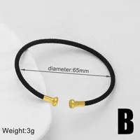 Modern Style Simple Style C Shape Rope Copper 18K Gold Plated Unisex Bangle sku image 2