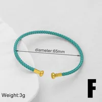 Modern Style Simple Style C Shape Rope Copper 18K Gold Plated Unisex Bangle sku image 6