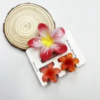 Women's Sweet Flower Plastic Resin Hair Claws sku image 2