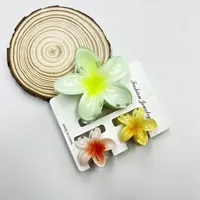 Women's Sweet Flower Plastic Resin Hair Claws sku image 3