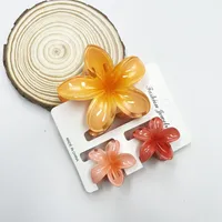 Women's Sweet Flower Plastic Resin Hair Claws sku image 9