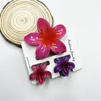 Women's Sweet Flower Plastic Resin Hair Claws sku image 5
