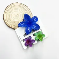 Women's Sweet Flower Plastic Resin Hair Claws sku image 6