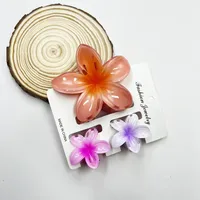 Women's Sweet Flower Plastic Resin Hair Claws sku image 10