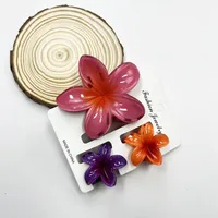 Women's Sweet Flower Plastic Resin Hair Claws sku image 12
