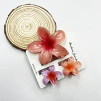 Women's Sweet Flower Plastic Resin Hair Claws sku image 14