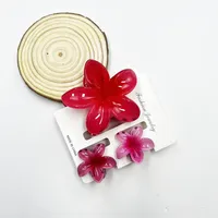 Women's Sweet Flower Plastic Resin Hair Claws sku image 24