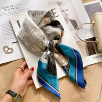 New Spring And Autumn Artificial Silk Small Scarf Women's Fashionable All-match Ribbon Decorative Scarf High-grade Business Wear Small Scarf sku image 34