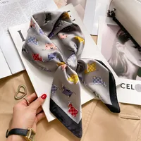 70 Silk Scarf Neck Small Square Scarf New Wave Dot Silk Scarf Small Scarf High-grade Small Scarf For Women sku image 49