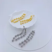 1 Pair/Package Vacation Modern Style Simple Style Round Polishing Copper 18K Gold Plated White Gold Plated Drop Earrings main image 2
