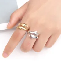 Casual Simple Style Hand 304 Stainless Steel Plating Women's Rings main image 1