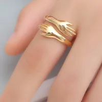 Casual Simple Style Hand 304 Stainless Steel Plating Women's Rings main image 4