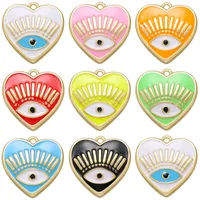 IG Style Heart Shape Eye Brass Enamel Jewelry Accessories main image 1