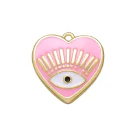 IG Style Heart Shape Eye Brass Enamel Jewelry Accessories main image 3