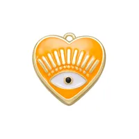 IG Style Heart Shape Eye Brass Enamel Jewelry Accessories main image 4