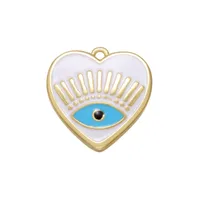 IG Style Heart Shape Eye Brass Enamel Jewelry Accessories sku image 3