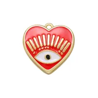 IG Style Heart Shape Eye Brass Enamel Jewelry Accessories sku image 5