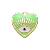 IG Style Heart Shape Eye Brass Enamel Jewelry Accessories sku image 6