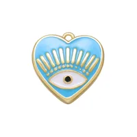 IG Style Heart Shape Eye Brass Enamel Jewelry Accessories sku image 7