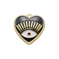 IG Style Heart Shape Eye Brass Enamel Jewelry Accessories sku image 8