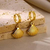 1 Pair Simple Style Ocean 304 Stainless Steel Drop Earrings main image 5