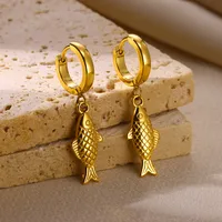 1 Pair Simple Style Ocean 304 Stainless Steel Drop Earrings sku image 5
