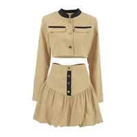 Daily Women's Casual Solid Color Polyester Skirt Sets Shorts Sets main image 2