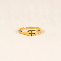 Simple Style Cross 925 Sterling Silver Epoxy Plating Women's Rings main image 2