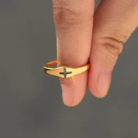Simple Style Cross 925 Sterling Silver Epoxy Plating Women's Rings main image 1