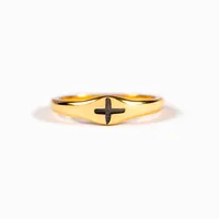 Simple Style Cross 925 Sterling Silver Epoxy Plating Women's Rings main image 3