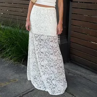 Women's Skirt Casual Elegant Lace Flower Maxi Long Dress Daily main image 1