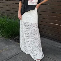 Women's Skirt Casual Elegant Lace Flower Maxi Long Dress Daily main image 2