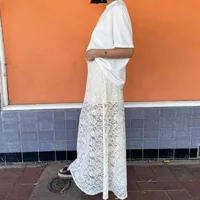 Women's Skirt Casual Elegant Lace Flower Maxi Long Dress Daily main image 5