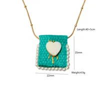Simple Style Geometric 304 Stainless Steel Tiger Eye Plating Women's Necklace sku image 3