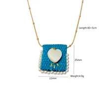 Simple Style Geometric 304 Stainless Steel Tiger Eye Plating Women's Necklace sku image 5