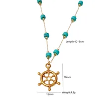 Simple Style Geometric 304 Stainless Steel Tiger Eye Plating Women's Necklace sku image 2