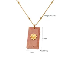 Simple Style Geometric 304 Stainless Steel Tiger Eye Plating Women's Necklace sku image 8