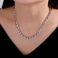 Hip-Hop Punk Solid Color Titanium Steel Plating 18K Gold Plated Unisex Necklace main image 2