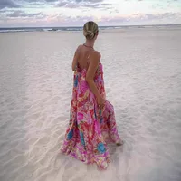 Women's Strap Dress Casual Elegant Vacation Strap Sleeveless Flower Maxi Long Dress Holiday main image 2