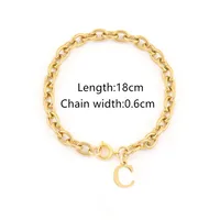 Elegant Simple Style Classic Style Letter 201 Stainless Steel 304 Stainless Steel Women's Bracelets sku image 3