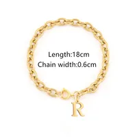 Elegant Simple Style Classic Style Letter 201 Stainless Steel 304 Stainless Steel Women's Bracelets sku image 17