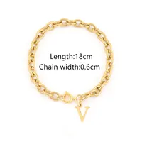 Elegant Simple Style Classic Style Letter 201 Stainless Steel 304 Stainless Steel Women's Bracelets sku image 20