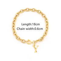 Elegant Simple Style Classic Style Letter 201 Stainless Steel 304 Stainless Steel Women's Bracelets sku image 22