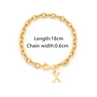 Elegant Simple Style Classic Style Letter 201 Stainless Steel 304 Stainless Steel Women's Bracelets sku image 26