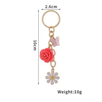 Sweet Rose Daisy Plastic Valentine'S Day Women's Keychain main image 2