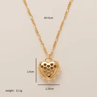 Vintage Style Heart Shape 304 Stainless Steel Imitation Pearl Copper Zircon Gold Plated Unisex Pendant Necklace sku image 2