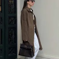 Women's Casual Solid Color Single Breasted Trench Coat main image 3