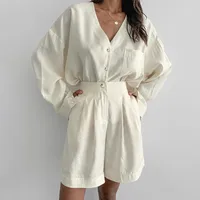 Daily Women's Casual Solid Color Polyester Pocket Shorts Sets Shorts Sets main image 4